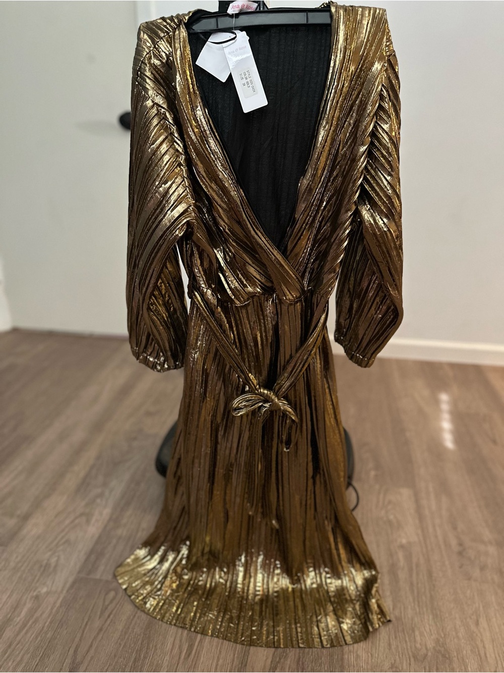 Black Dress with Gold Trim 3XL- Ana & Rose Tag